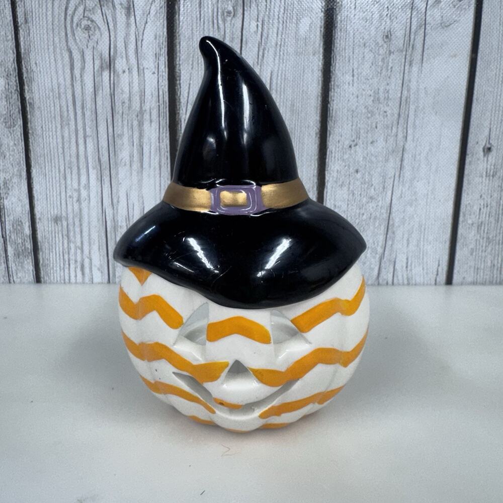 PartyLite GHOULIE JACK O’ LANTERNS Votive Holder Trio Set Of 3 #P93391 - Picture 3 of 8